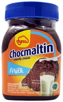 Dyna Selai Cokelat DYNA CHOCMALTIN CRUNCHY CREAM MILK dyna chocmaltin crunchy cream milk