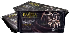 Pasha Cokelat Compound PASHA DARK CHOCOLATE COMPOUND 1 Kg pasha dark chocolate compound 1 kg