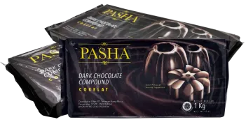 Pasha Cokelat Compound PASHA DARK CHOCOLATE COMPOUND 1 Kg pasha dark chocolate compound 1 kg