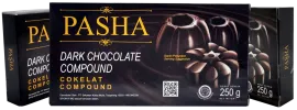 Pasha Cokelat Compound PASHA DARK CHOCOLATE COMPOUND 250g 3 pasha dark chocolate compound 250g 3