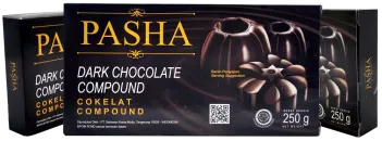 Pasha Cokelat Compound PASHA DARK CHOCOLATE COMPOUND 250g 3 pasha dark chocolate compound 250g 3