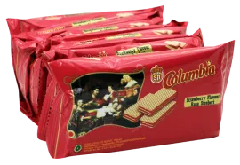 Biscuit Columbia WAFER STRAWBERRY 10GR 8X20 wafer strawberry 10 gr 8x20 4